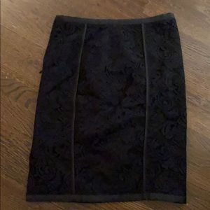 Lace overlay pencil skirt